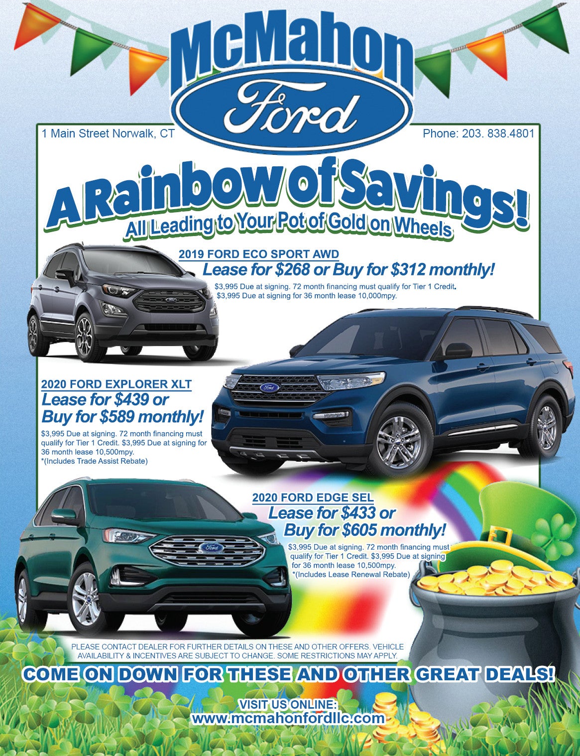 Pot Of Gold SpecialsMcMahon Ford in Norwalk CT